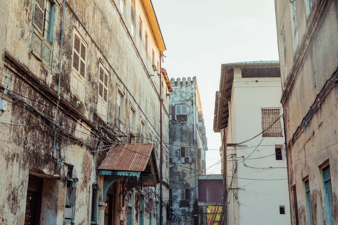 Historic alley in Stone Town, Zanzibar